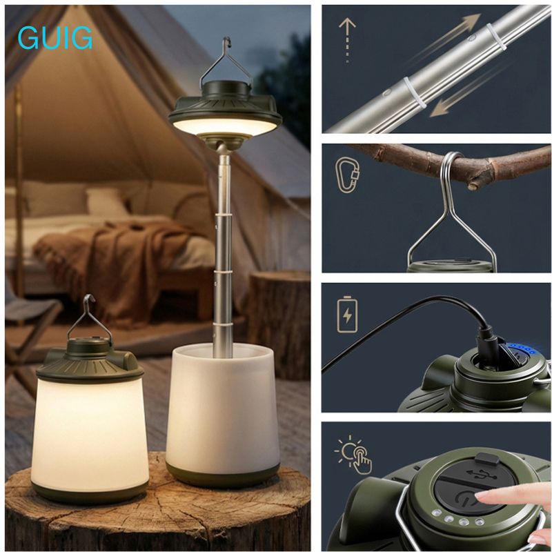Outdoor Adventure Ni - Yeni Teleskopik RGB Kamp Lambası USB