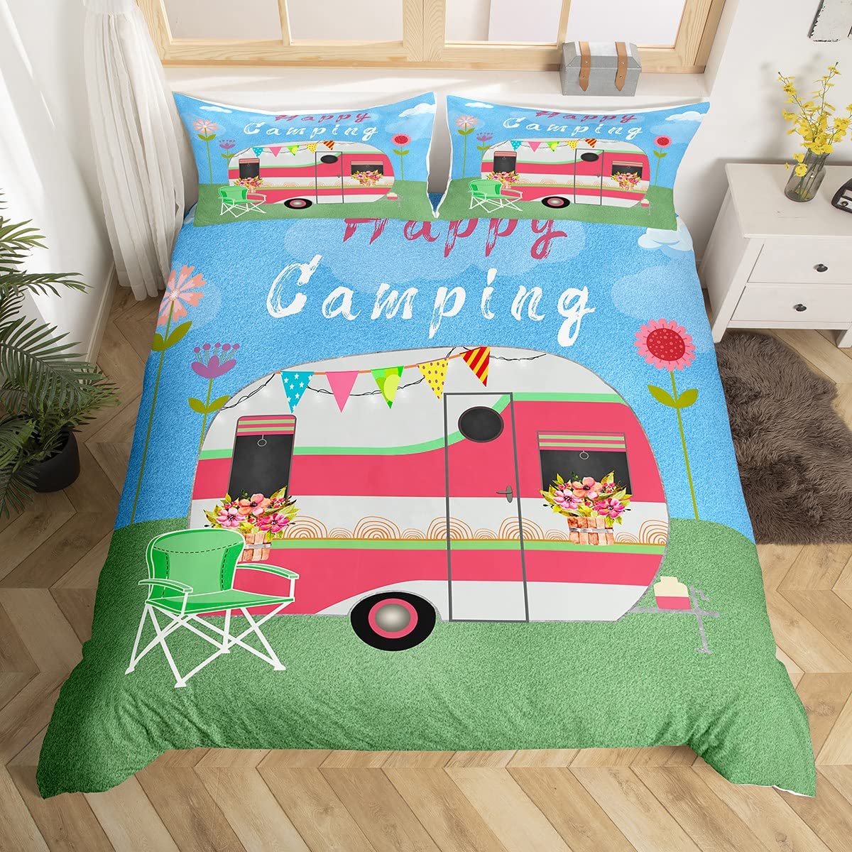 Mutlu kamp nevresim Camper nev - Outdoor Adventure Quilt incelemesi ve fiyatı