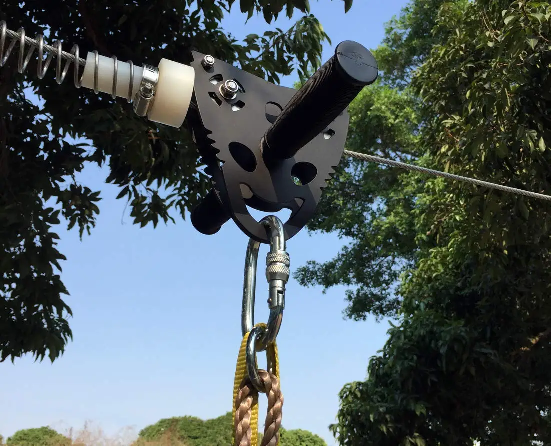 Yükseltilmiş 120ft Zip Line Se - Outdoor Adventure Kit incelemesi ve fiyatı